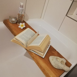 Kundenprojekt: Badewannen-Ablage aus Eiche!